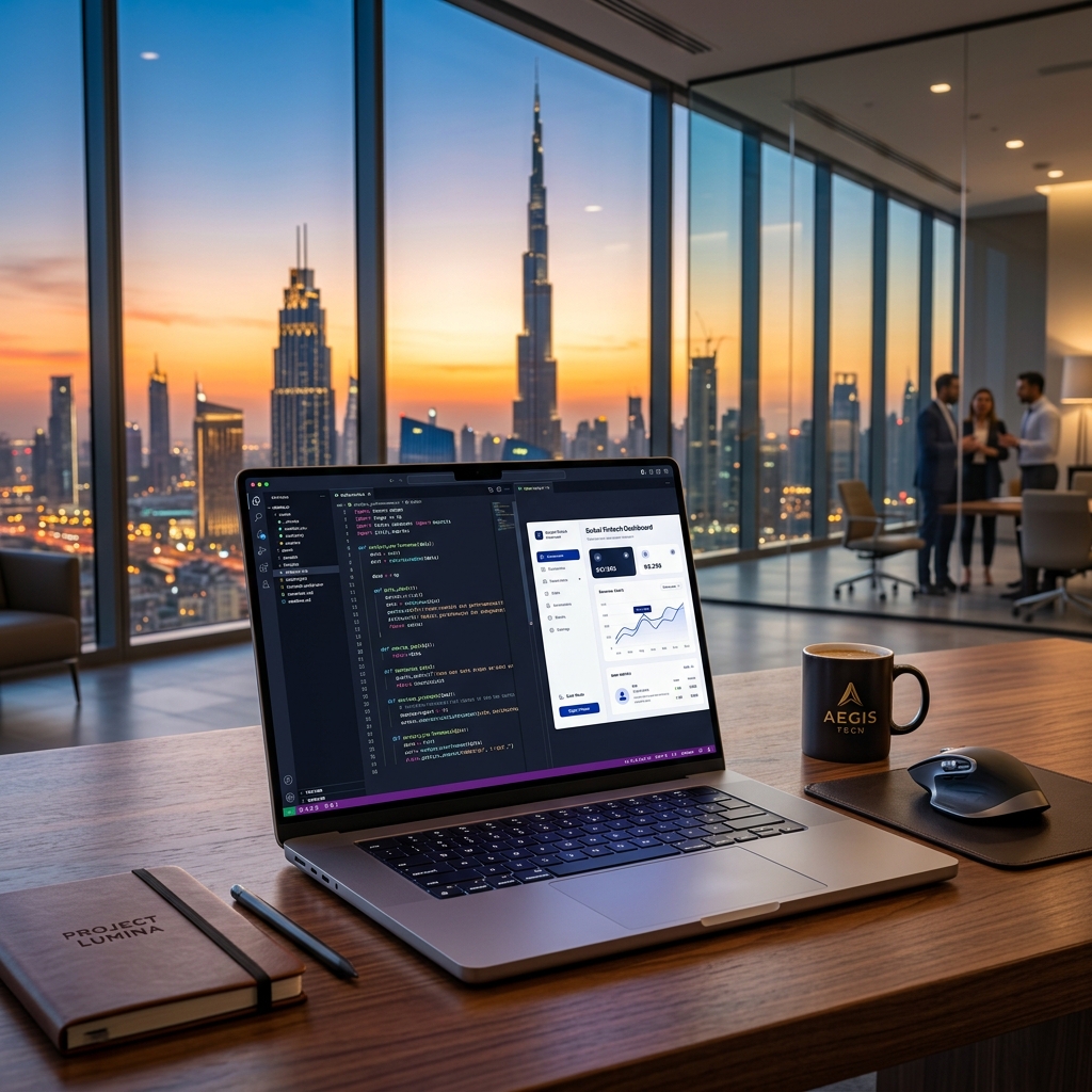 Premium laptop displaying modern visual interface mockup